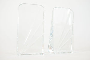 Diagonal Glass Bookends