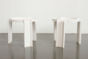Syroco White Stacking Side Tables