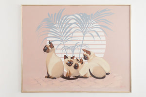 Large Format Cat Palm Painting
