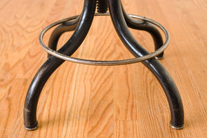 Waxed Leather Drafting Stool