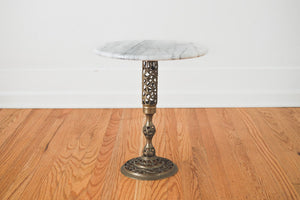 Marble & Brass Side Table