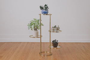 Brass & Glass Plant Stand