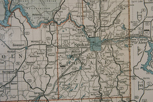Vintage State of Washington Map