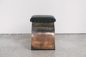 Copper & Leather Stool