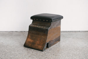 Copper & Leather Stool