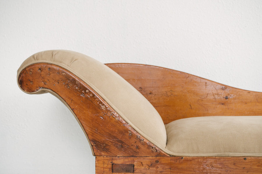 Antique Pine Chaise