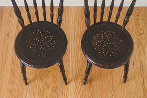 Antique Star Seat Dining Chairs