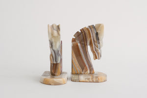 Marble Horse Bookends