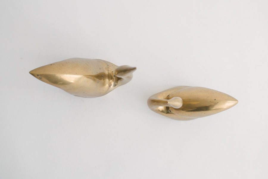 Brass Geometric Swans