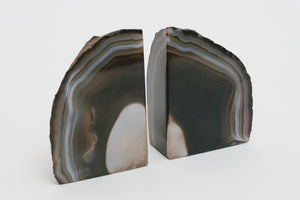 Black Agate Bookends