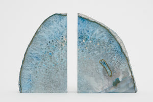 Blue Stone Bookends