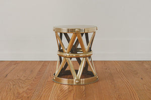 Vintage Brass Side Tables