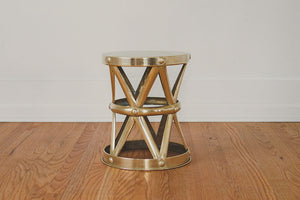 Vintage Brass Side Tables