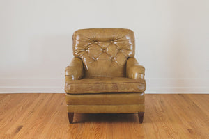 Distressed Leather Club Chair