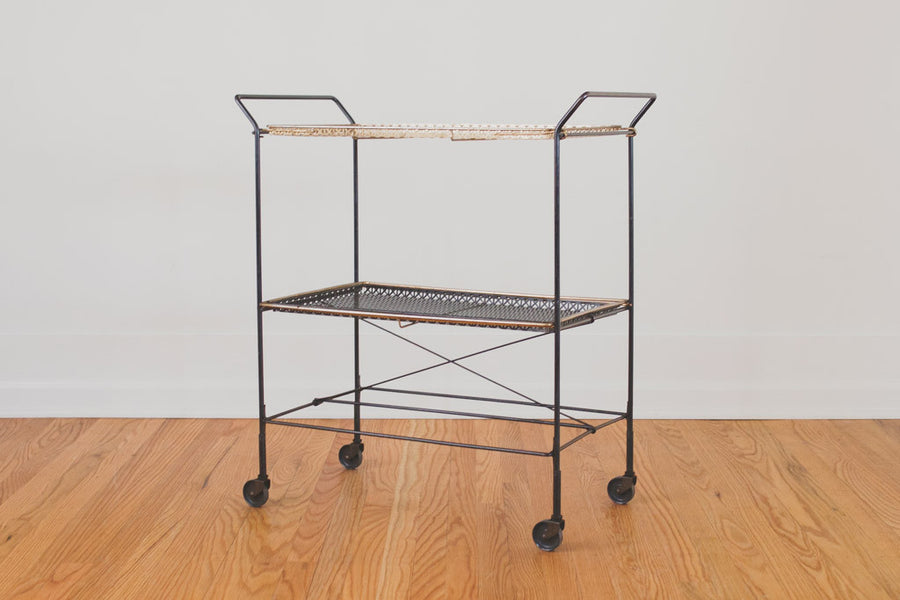 MCM Brass Bar Cart