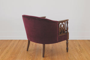 Vintage Velvet Club Chair
