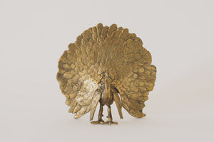 Vintage Brass Peacock