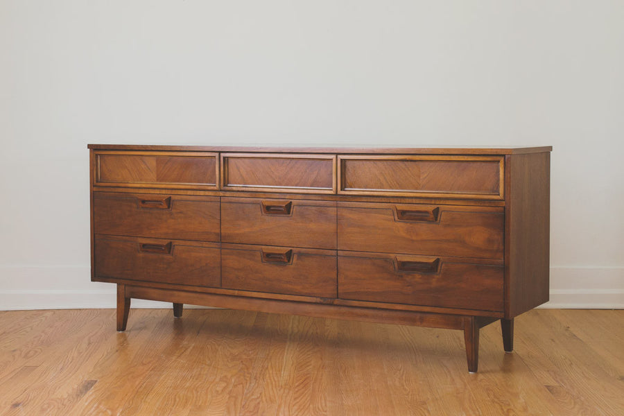 MCM Walnut Lowboy Dresser