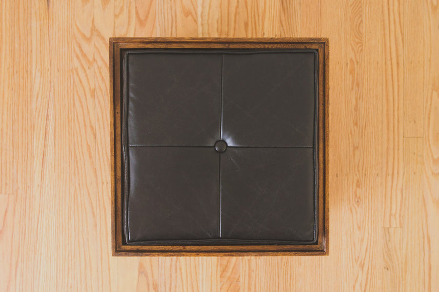 Lane Leather Storage Stool