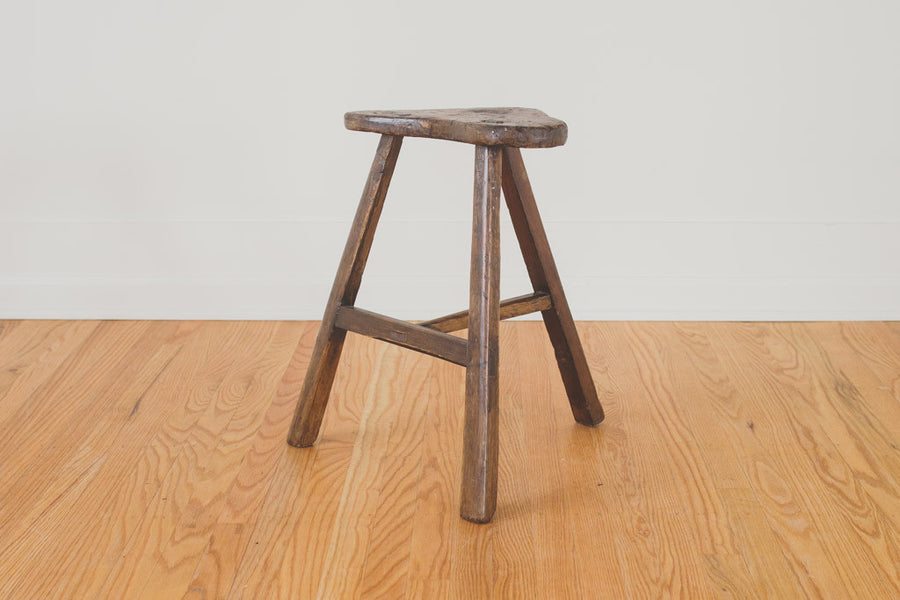 Rustic Japanese Wood Stool