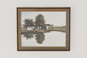 Vintage Lake House Painting