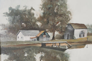 Vintage Lake House Painting