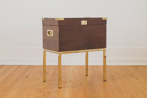 Campaign Trunk Side Table