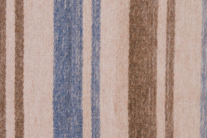 Navy Stripe Wool Blanket