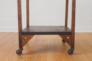 Antique Wood Bar Cart
