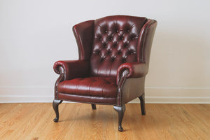 Leather Chesterfield Wingback