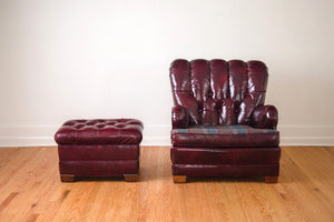 Leather & Pendleton Club Chair