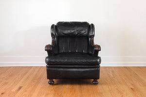 Black Leather Reading Chair