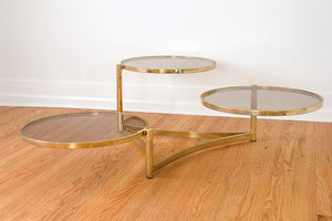 Geometric Brass Coffee Table