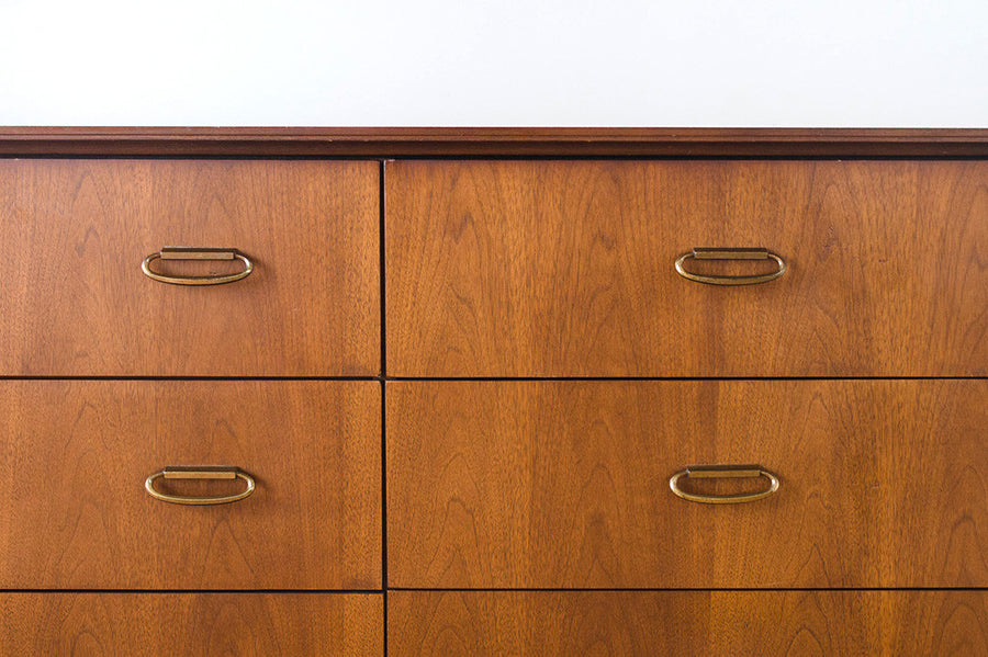 MCM Walnut & Brass Credenza