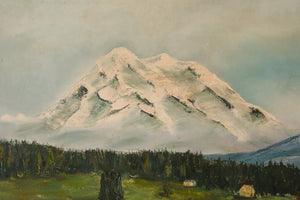 Mt Rainier Folk Art Painting