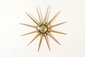 Brass Starburst Wall Clock