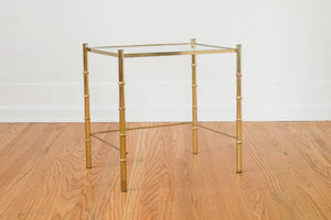 Brass & Glass Side Table