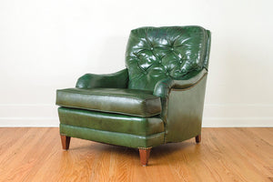 Green Leather Club Chair