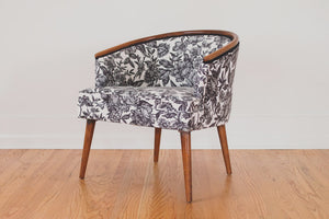 Mid Century Floral Chair