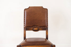 Leather & Oak Dining Chairs