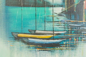 MCM Nautical Oil Painting