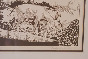 Vintage Deer Print