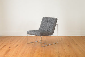Chrome & Chevron Wool Chair