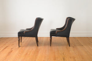 Vintage Tufted Slipper Chairs