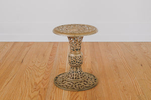 Carved Brass Side Table