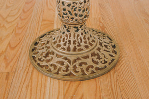 Carved Brass Side Table