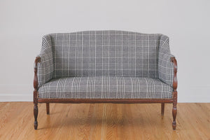 HS Collection Plaid Settee