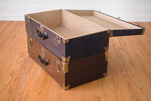 Vintage Metal Suitcase Side Table