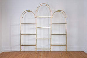 Hollywood Regency Gold Bookcase