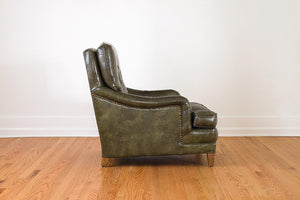Green Leather Club Chair